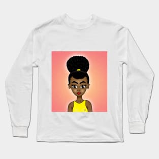 black girl magic anime art style Long Sleeve T-Shirt